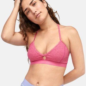 Outdoor Voices Steeplechase Bra in Flamingo